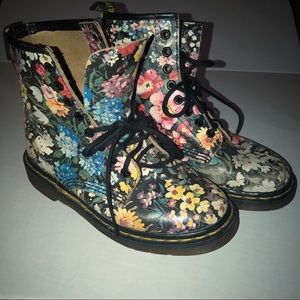 Vintage Floral Doc Martens Boots Dr. Martens